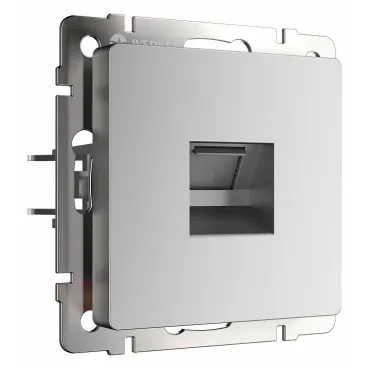 Розетка Ethernet RJ-45 без рамки Werkel серебряный матовый W1181065