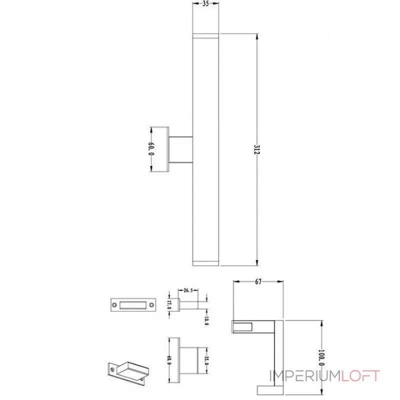 Подсветка для зеркала Deko-Light Mirror 687065 Цвет арматуры серебро Цвет плафонов белый от ImperiumLoft
