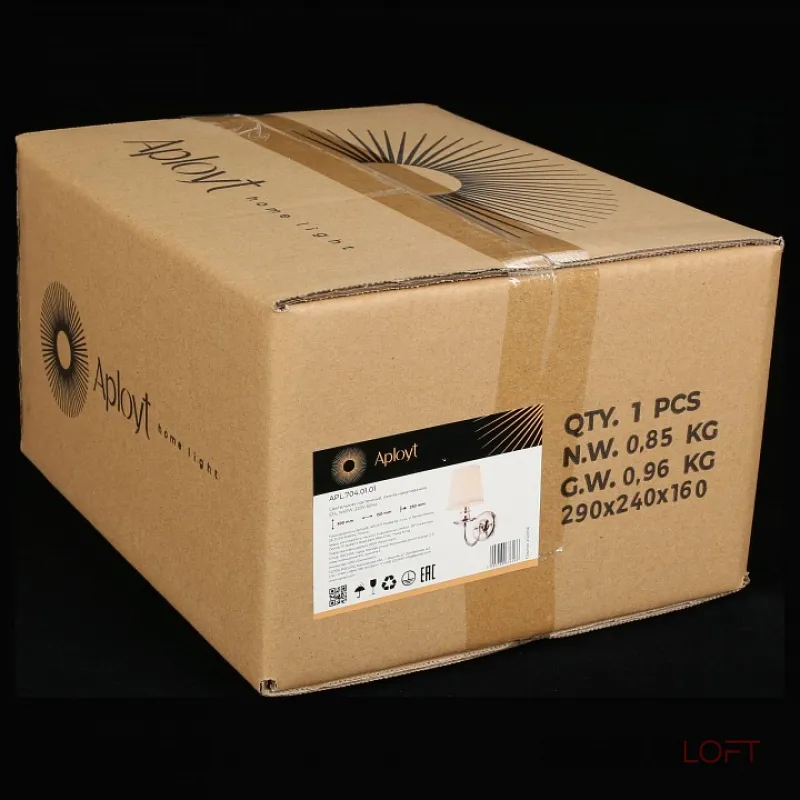 Бра Aployt Gaell APL.704.01.01 Цвет арматуры хром Цвет плафонов кремовый от ImperiumLoft