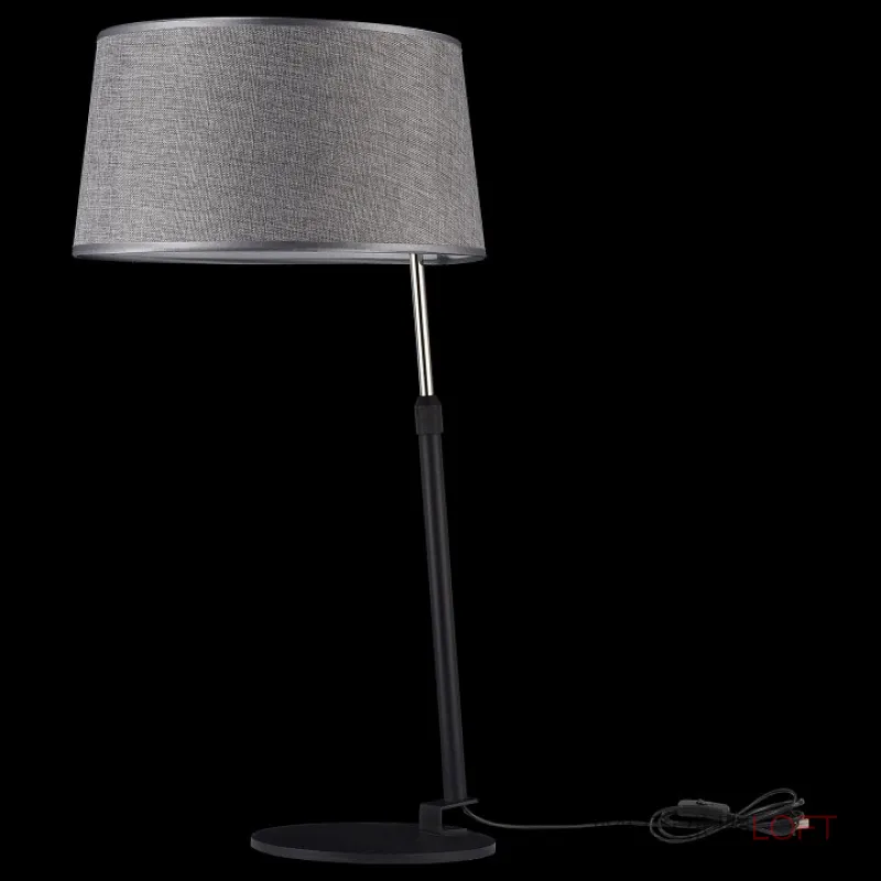 Настольная лампа декоративная Maytoni Bergamo MOD613TL-01B Цвет арматуры хром Цвет плафонов серый от ImperiumLoft