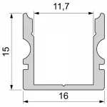 Профиль накладной  Deko-Light AU-02-10 970121 Цвет арматуры серебро от ImperiumLoft