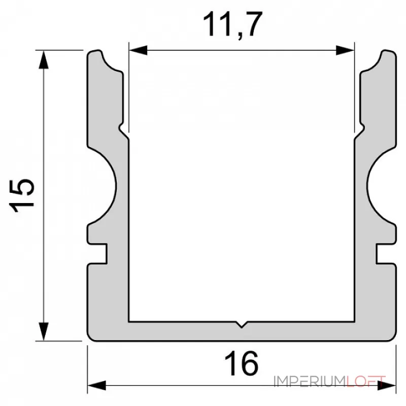 Профиль накладной  Deko-Light AU-02-10 970121 Цвет арматуры серебро от ImperiumLoft