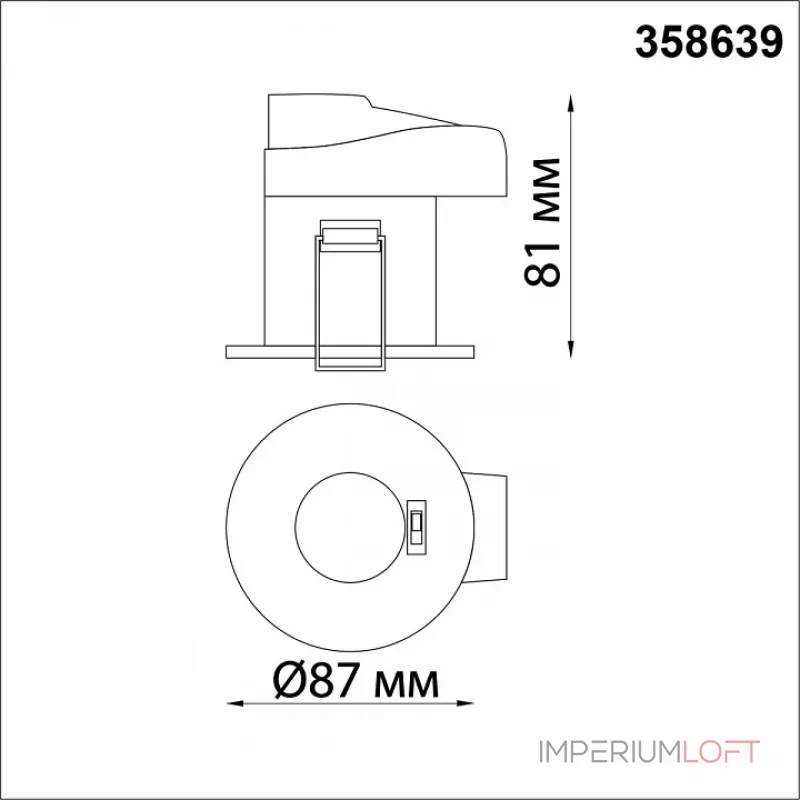 Встраиваемый светильник Novotech Spot 358639 Цвет плафонов прозрачный от ImperiumLoft