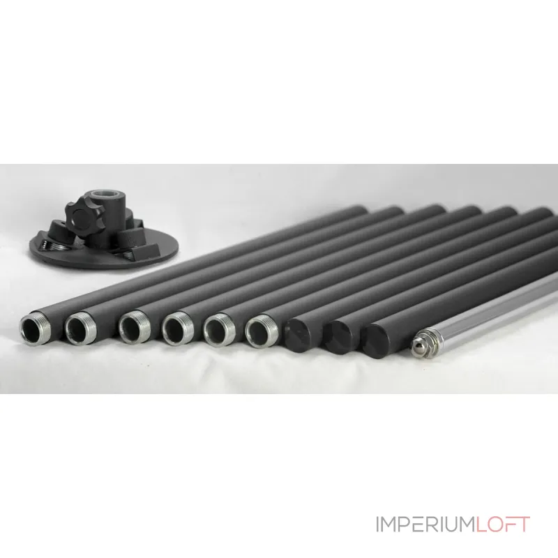 Торшер Lussole Sherrelwood GRLSP-9824 Цвет арматуры черный Цвет плафонов золото от ImperiumLoft