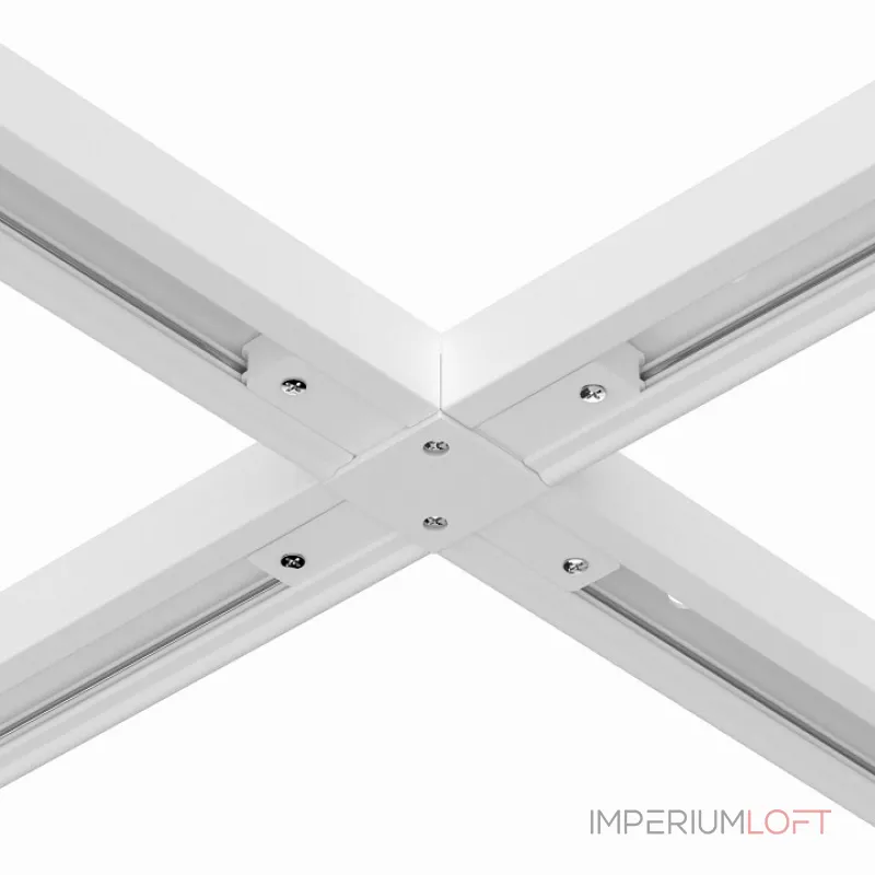 Соединитель с токопроводом X-образный для треков Arte Lamp Track Accessories A110033 Цвет арматуры белый Цвет плафонов белый от ImperiumLoft