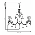 Подвесная люстра Maytoni Triumph ARM288-08-G 