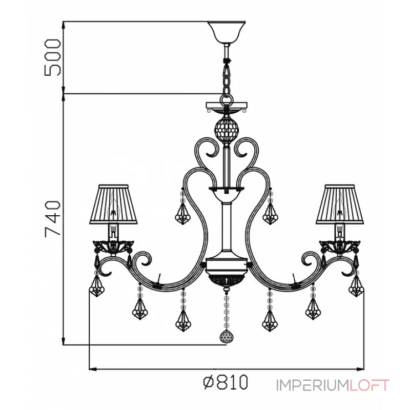 Подвесная люстра Maytoni Triumph ARM288-08-G 