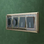 Выключатель проходной одноклавишный с подсветкой без рамки Werkel черный матовый W1112108 от ImperiumLoft