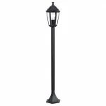 Наземный высокий светильник Eglo ПРОМО Laterna 4 22144 Цвет арматуры черный Цвет плафонов прозрачный от ImperiumLoft