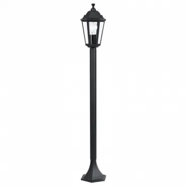 Наземный высокий светильник Eglo ПРОМО Laterna 4 22144 Цвет арматуры черный Цвет плафонов прозрачный