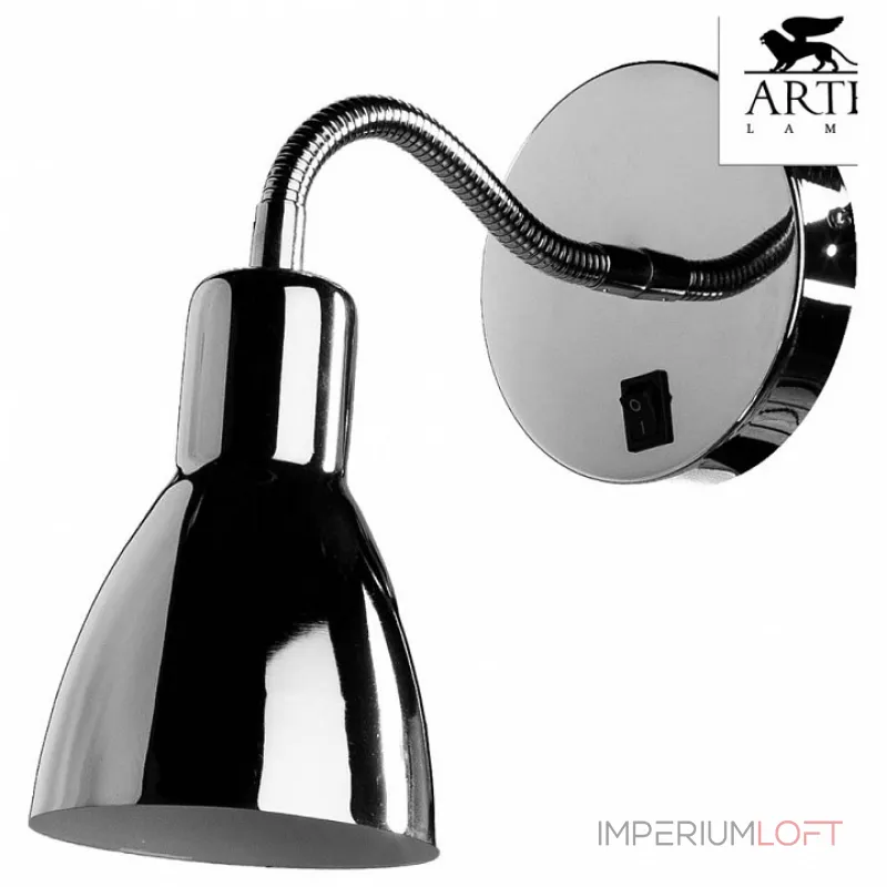 Бра Arte Lamp Dorm A1408AP-1CC Цвет арматуры хром Цвет плафонов хром от ImperiumLoft Бра Arte Lamp Dorm A1408AP-1CC Цвет арматуры хром Цвет плафонов хром от ImperiumLoft