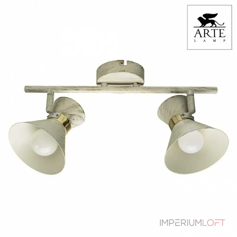 Спот Arte Lamp Baltimore A1406AP-2WG Цвет арматуры золото Цвет плафонов белый от ImperiumLoft