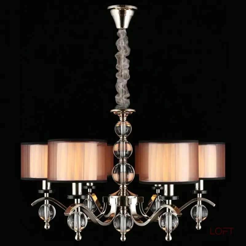 Подвесная люстра Aployt Floret APL.703.03.06 Цвет арматуры хром Цвет плафонов черно-белый от ImperiumLoft