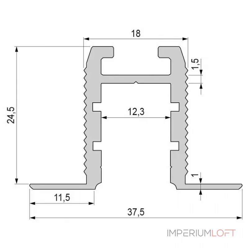 Профиль накладной  Deko-Light 975475 от ImperiumLoft