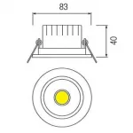 Встраиваемый светильник Horoz Electric HRZ00000381 от ImperiumLoft