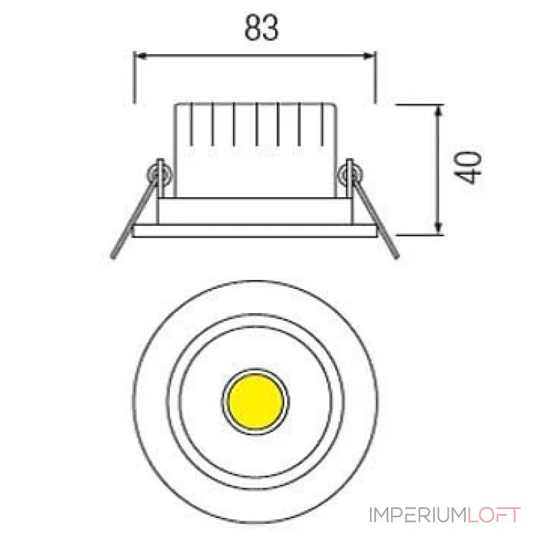 Встраиваемый светильник Horoz Electric HRZ00000381 от ImperiumLoft
