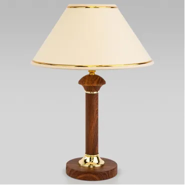 Настольный светильник с тканевым абажуром 60019/1 орех