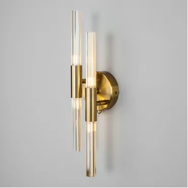 Настенный светильник со стеклянными плафонами 557/4 золотая бронза