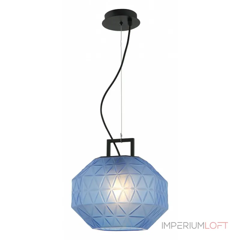 Подвесной светильник Stilfort Chest 2127/07/01P Цвет плафонов синий Цвет арматуры черный от ImperiumLoft