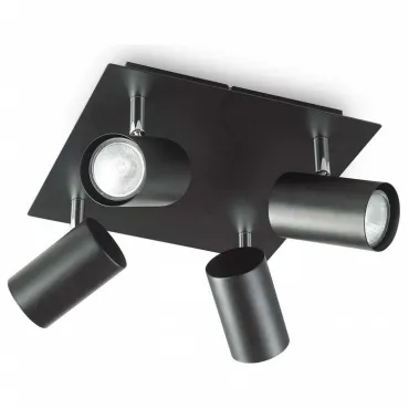Спот Ideal Lux Spot SPOT PL4 NERO Цвет плафонов черный Спот Ideal Lux Spot SPOT PL4 NERO Цвет плафонов черный