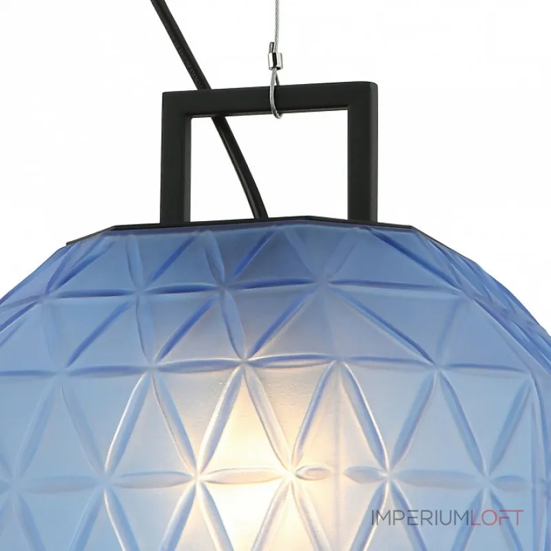 Подвесной светильник Stilfort Chest 2127/07/01P Цвет плафонов синий Цвет арматуры черный от ImperiumLoft