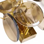 Накладной светильник Divinare Chloe 7566/01 AP-1 Цвет плафонов коричневый Цвет арматуры золото от ImperiumLoft