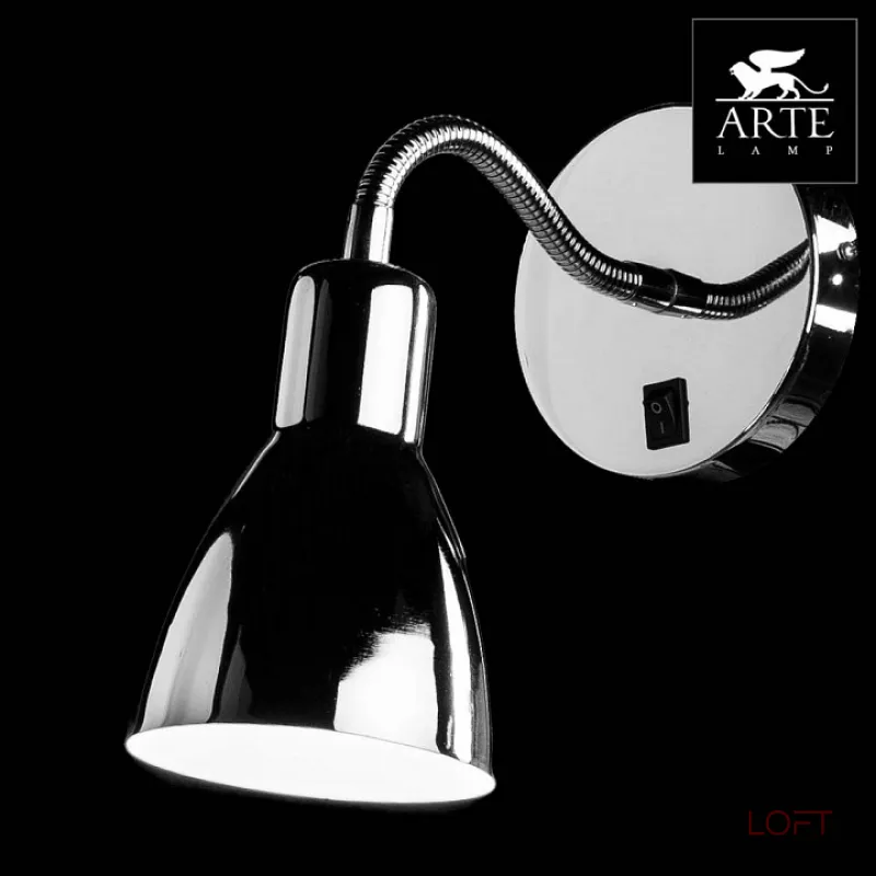 Бра Arte Lamp Dorm A1408AP-1CC Цвет арматуры хром Цвет плафонов хром от ImperiumLoft Бра Arte Lamp Dorm A1408AP-1CC Цвет арматуры хром Цвет плафонов хром от ImperiumLoft