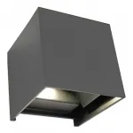 08585,16(3000K) Светильник КУБ темно-серый w10x10 h10 Led 6w (3000K) IP65 от ImperiumLoft