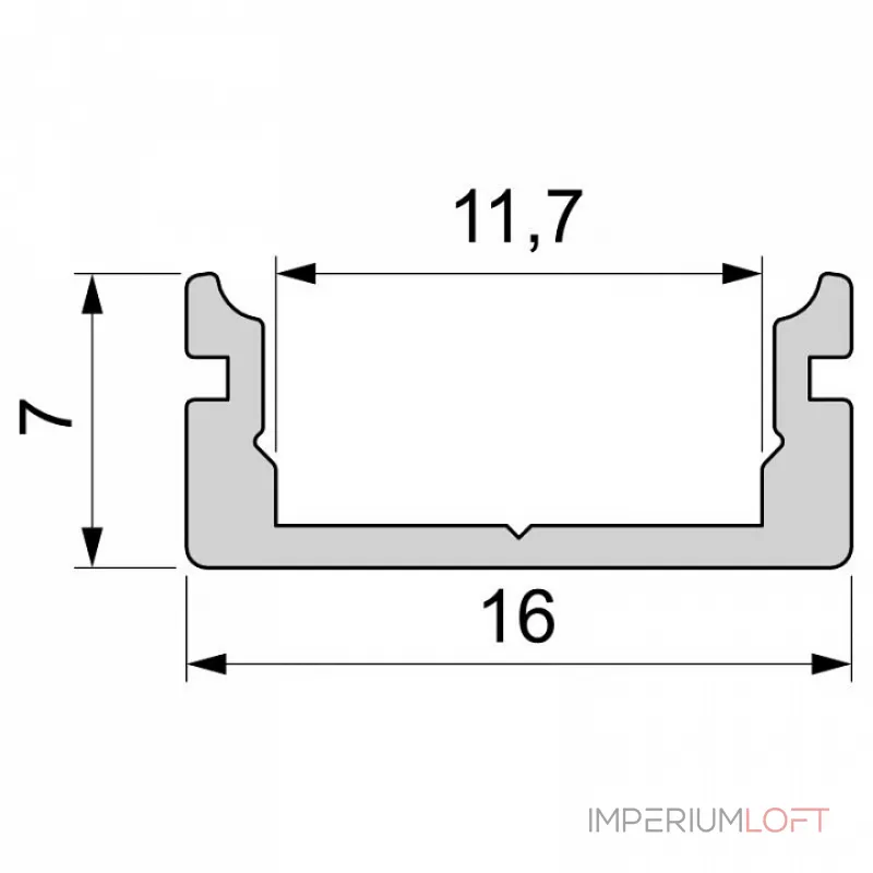 Профиль накладной  Deko-Light AU-01-10 970026 Цвет арматуры серебро от ImperiumLoft