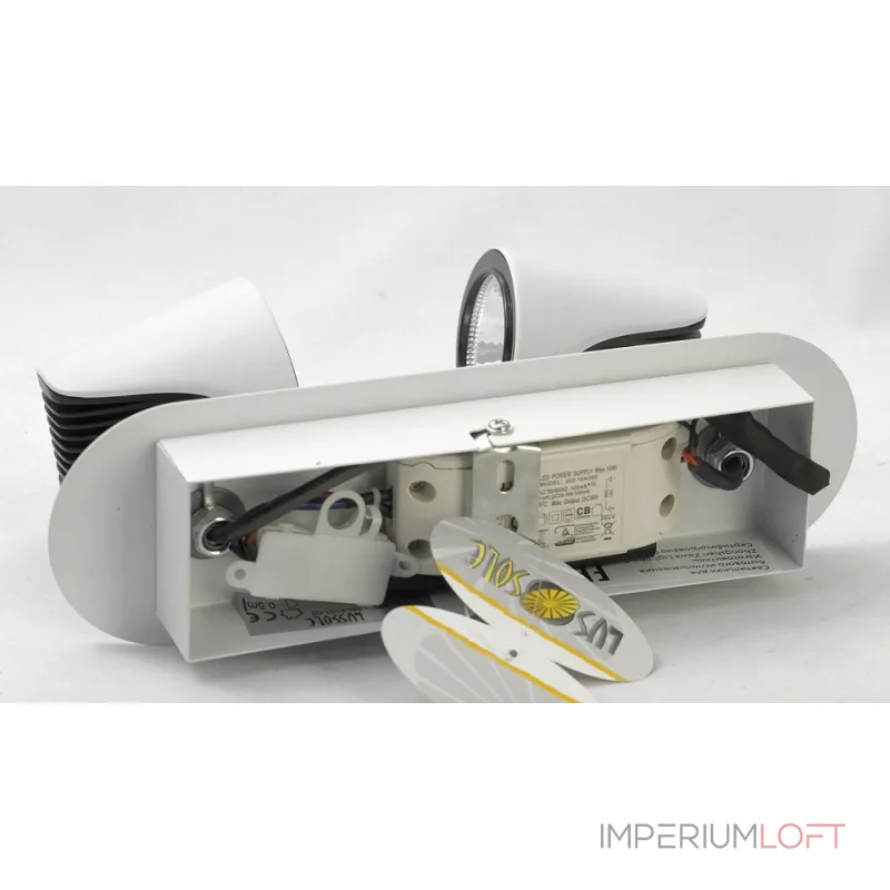 Спот Lussole Merano LSN-4101-02 Цвет арматуры черно-белый от ImperiumLoft