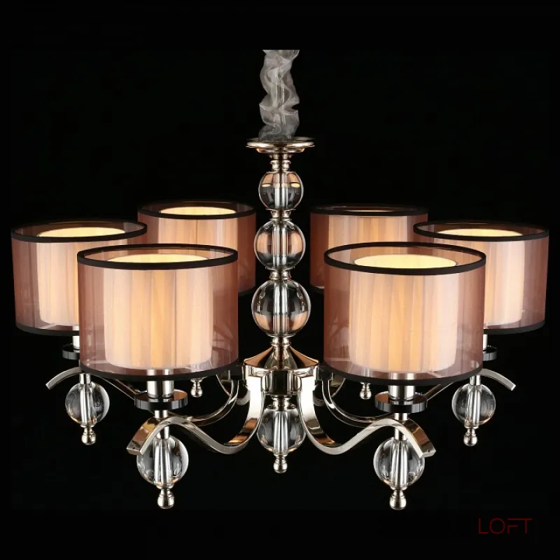 Подвесная люстра Aployt Floret APL.703.03.06 Цвет арматуры хром Цвет плафонов черно-белый от ImperiumLoft