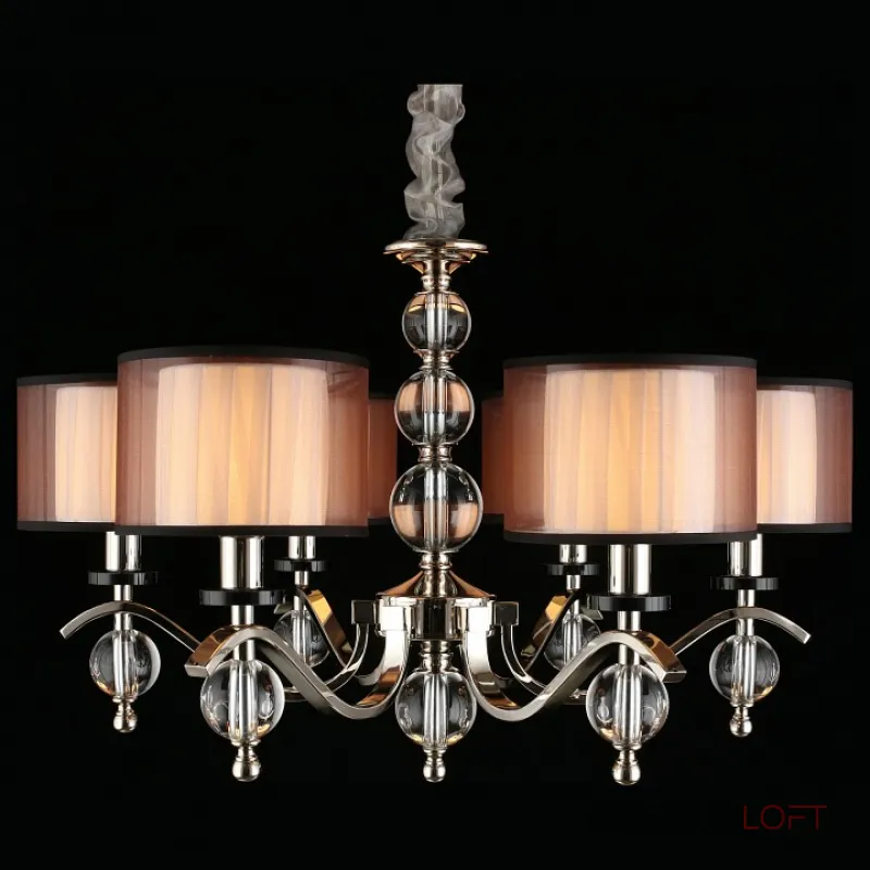 Подвесная люстра Aployt Floret APL.703.03.06 Цвет арматуры хром Цвет плафонов черно-белый от ImperiumLoft