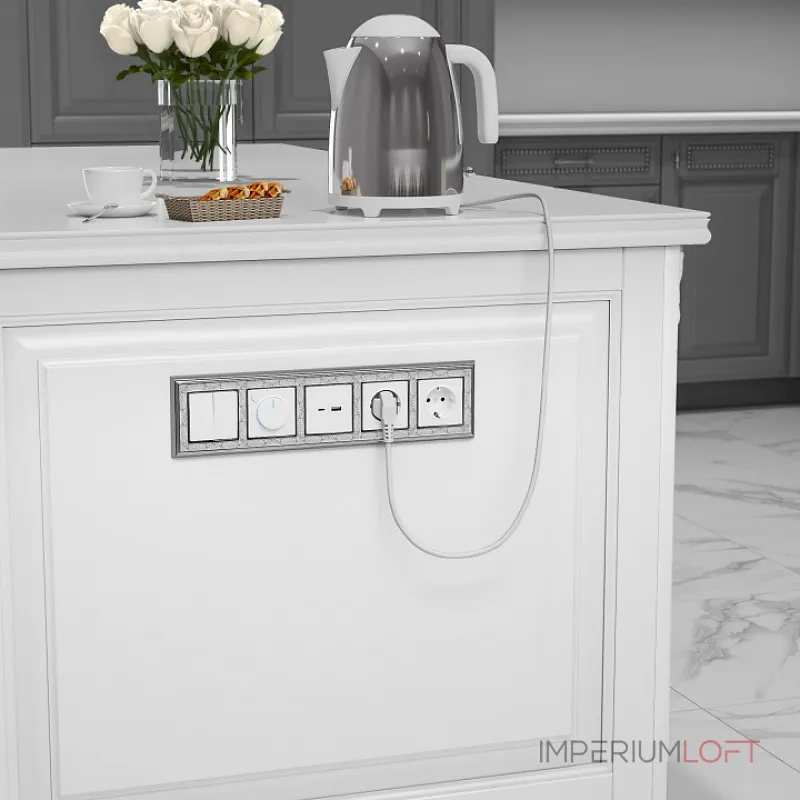 Розетка с заземлением и шторками, без рамки Werkel белый W1171101 от ImperiumLoft