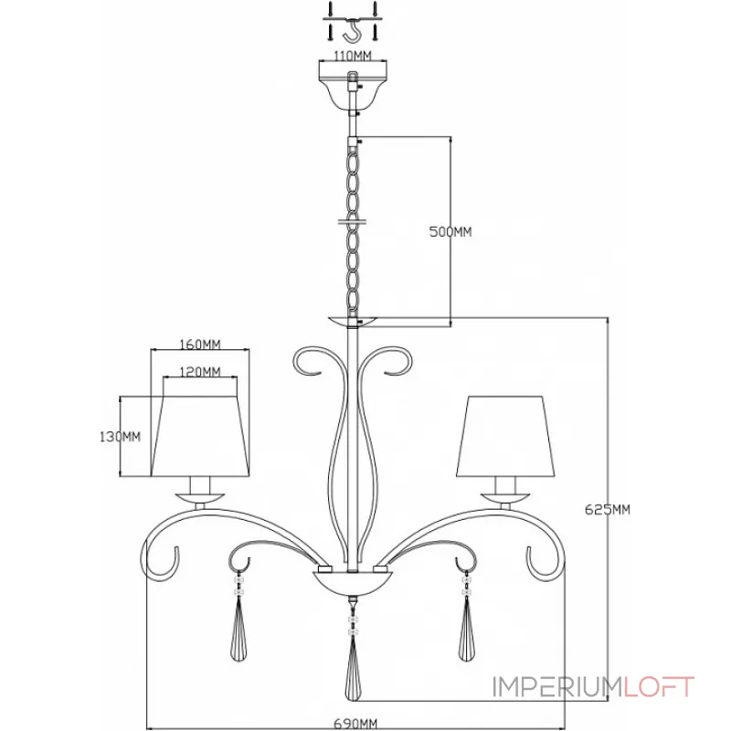 Подвесная люстра Moderli Aramco V2601-5P