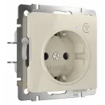 Розетка с заземлением и шторками, без рамки с Wi-Fi Werkel слоновая кость W1171603 от ImperiumLoft