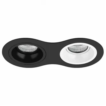 Встраиваемый светильник Lightstar Domino D6270607 цвет арматуры черно-белый