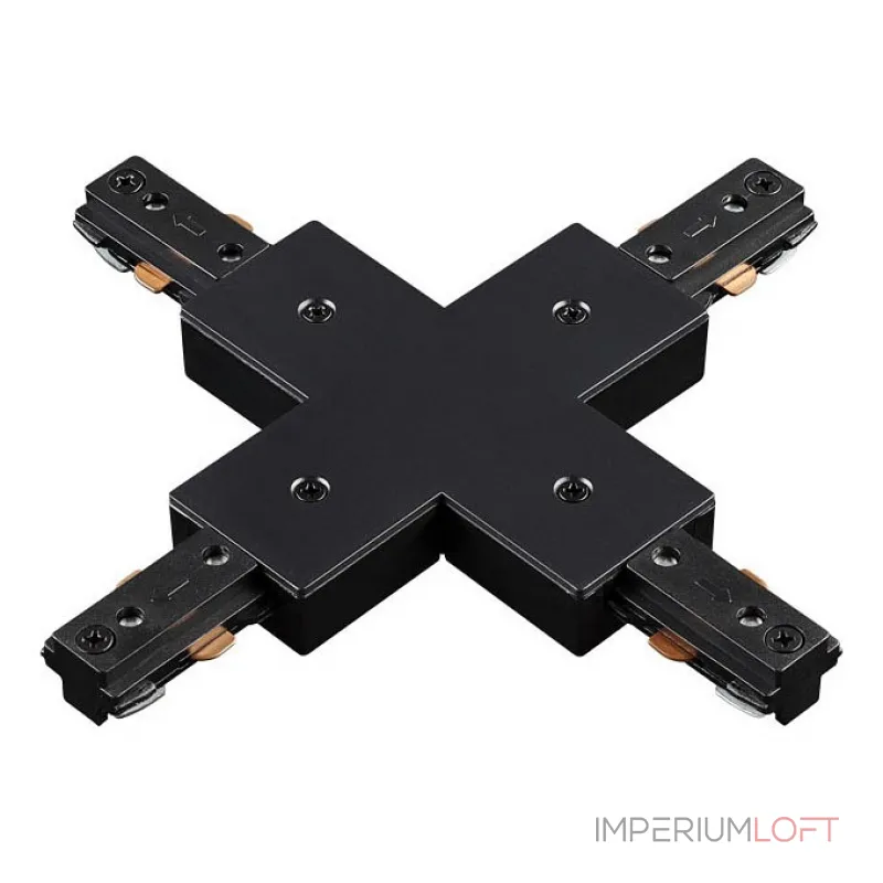 Соединитель X-образный для треков Novotech 135013 Цвет арматуры черный от ImperiumLoft Соединитель X-образный для треков Novotech 135013 Цвет арматуры черный от ImperiumLoft