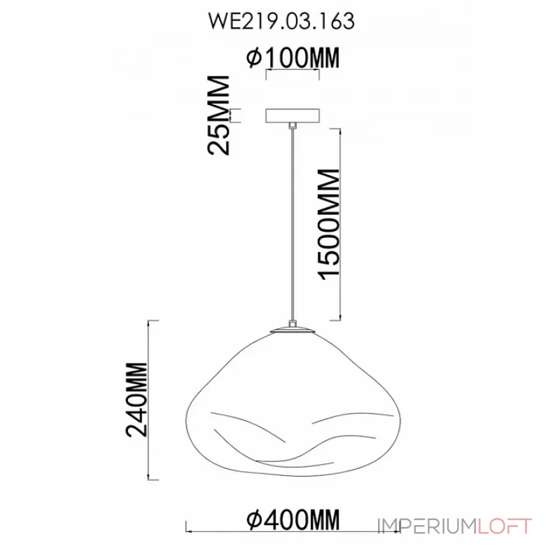 Подвесной светильник Wertmark Isola WE219.03.163 от ImperiumLoft