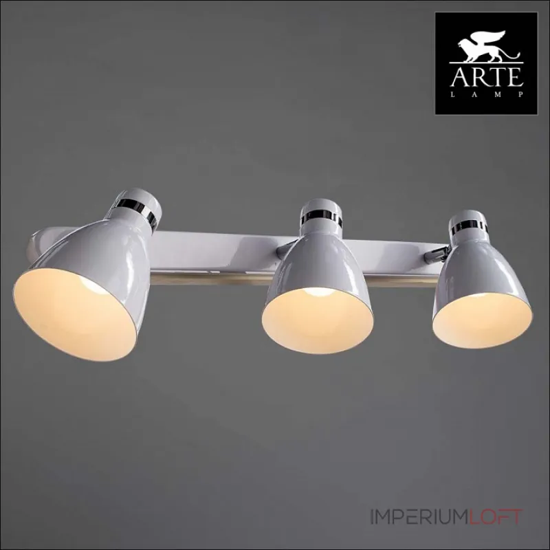 Спот Arte Lamp Mercoled A5049PL-3WH Цвет арматуры хром Цвет плафонов белый от ImperiumLoft
