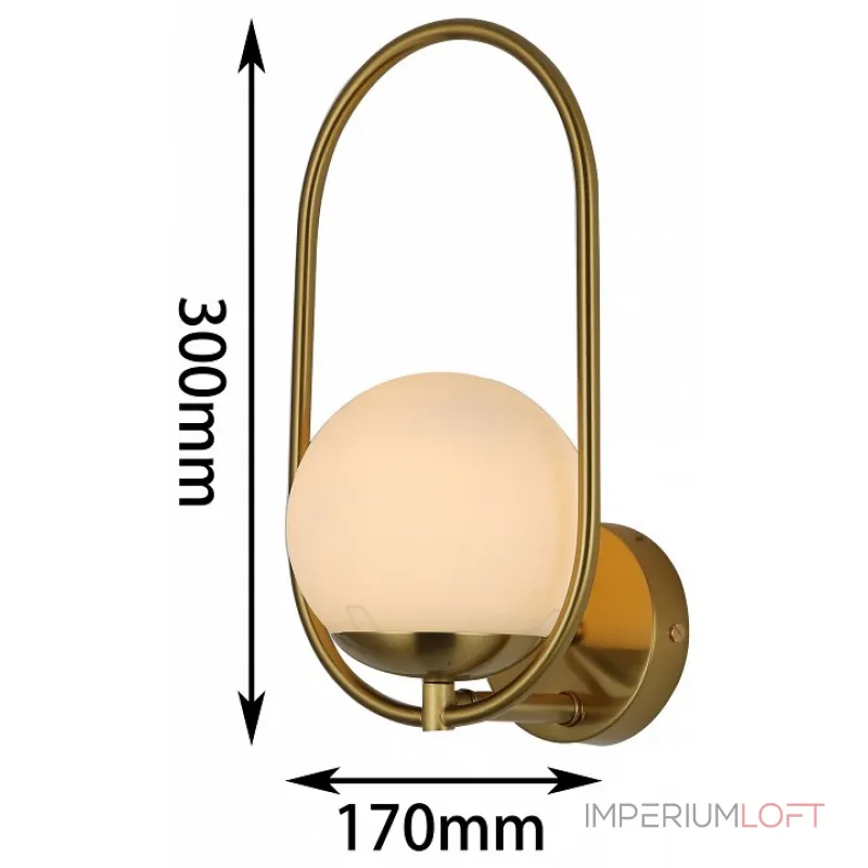 Бра F-promo Mars 2915-1W Цвет арматуры медь Цвет плафонов белый от ImperiumLoft Бра F-promo Mars 2915-1W Цвет арматуры медь Цвет плафонов белый от ImperiumLoft
