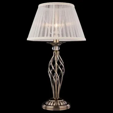 Настольный светильник с тканевым абажуром 01002/1 античная бронза