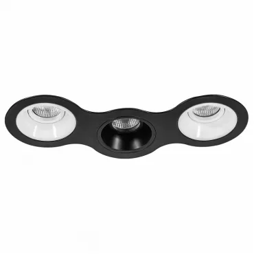 Встраиваемый светильник Lightstar Domino D697060706 цвет арматуры черно-белый