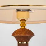 Настольная лампа декоративная Eurosvet Lorenzo 60019/1 орех Цвет плафонов кремовый Цвет арматуры коричневый от ImperiumLoft