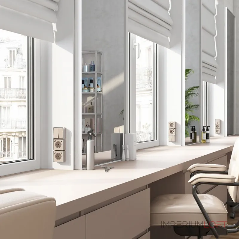 Розетка с заземлением, шторками и USB Werkel Gallant шампань рифленый W5071710 от ImperiumLoft