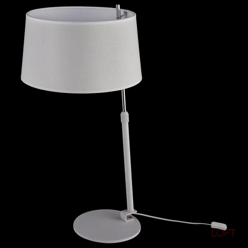 Настольная лампа декоративная Maytoni Bergamo MOD613TL-01W Цвет арматуры хром Цвет плафонов белый от ImperiumLoft