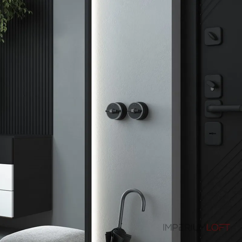 Выключатель одноклавишный с корпусом Werkel Vintage хром, черный W5812051 от ImperiumLoft