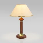 Настольная лампа декоративная Eurosvet Lorenzo 60019/1 орех Цвет плафонов кремовый Цвет арматуры коричневый от ImperiumLoft