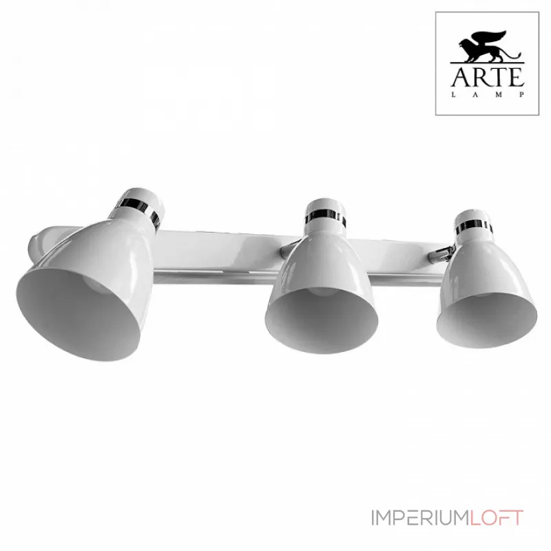 Спот Arte Lamp Mercoled A5049PL-3WH Цвет арматуры хром Цвет плафонов белый от ImperiumLoft