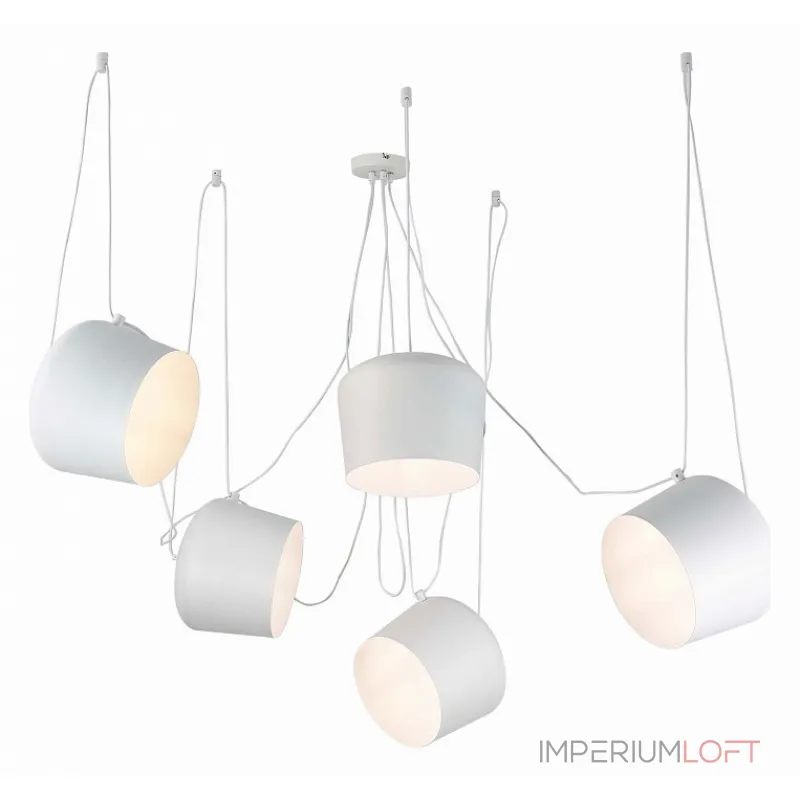 Подвесная люстра EVOLUCE Trieste SLE120653-05 Цвет арматуры белый Цвет плафонов белый от ImperiumLoft