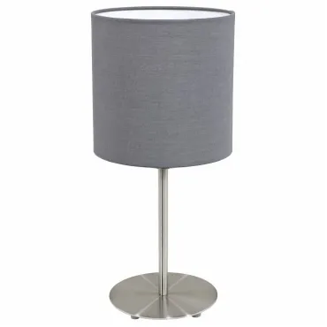 Настольная лампа декоративная Eglo Pasteri 31596 Цвет арматуры никель Цвет плафонов серый
